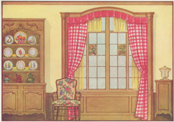 Normandy dining room adapted to American requirements